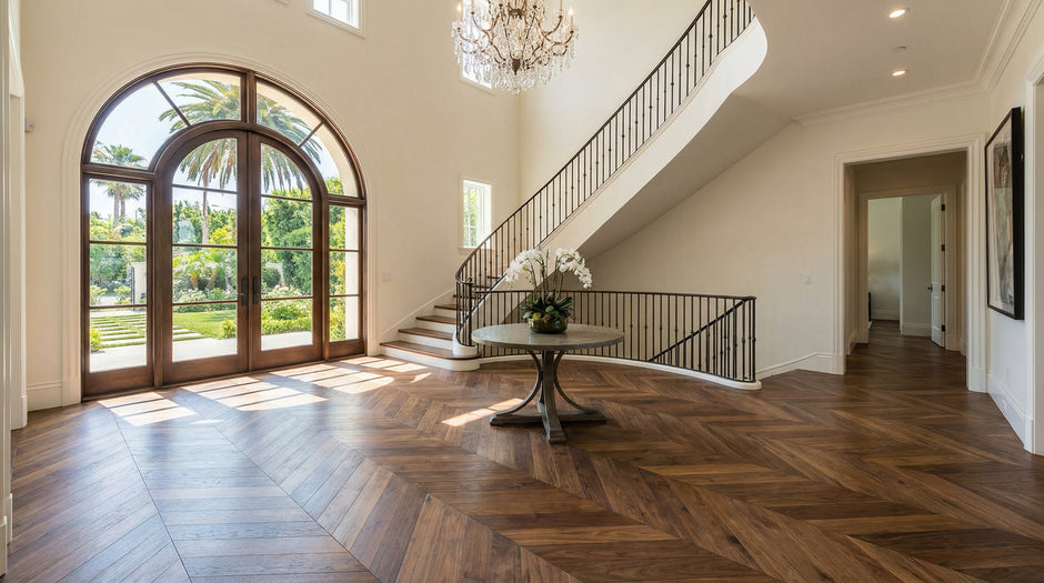 Chevron White Oak - Expreso (stained on site)